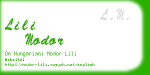 lili modor business card